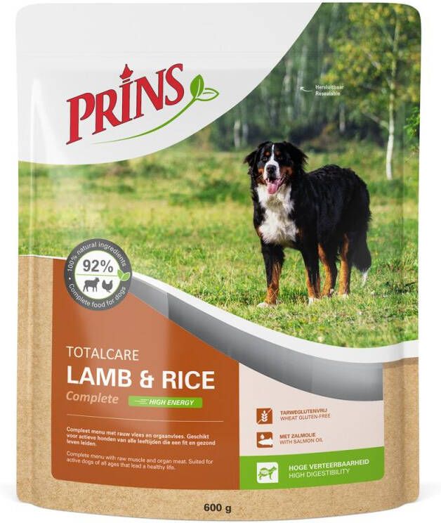 Prins TotalCare Complete Hondenvoer Lam Rijst 600 gram