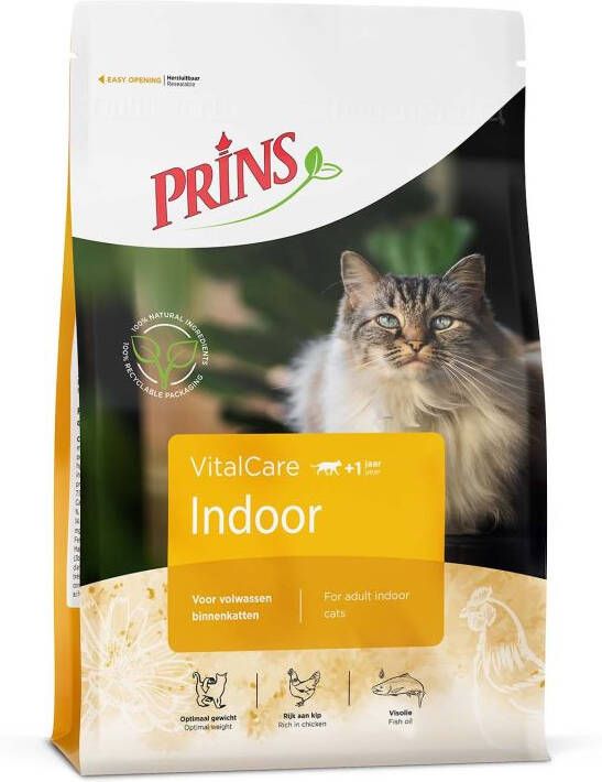 Prins VitalCare Indoor Kattenvoer Gevogelte 10 kg