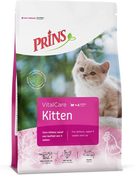 Prins VitalCare Kitten Kattenvoer Gevogelte 4 kg