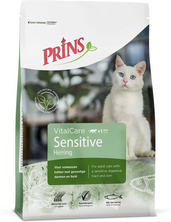 Prins Vitalcare Protection Sensitive Hypoallergenic Kattenvoer 10 Kg