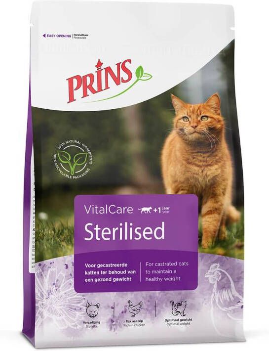 Prins VitalCare Sterilised Kattenvoer Gevogelte 4 kg