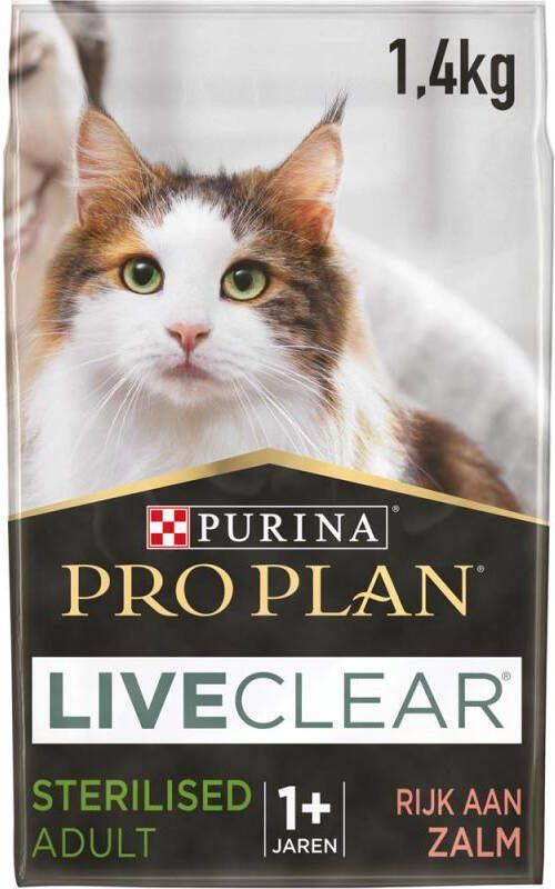 Pro Plan LiveClear Sterilised Adult Kattenvoer Zalm 1 4 kg