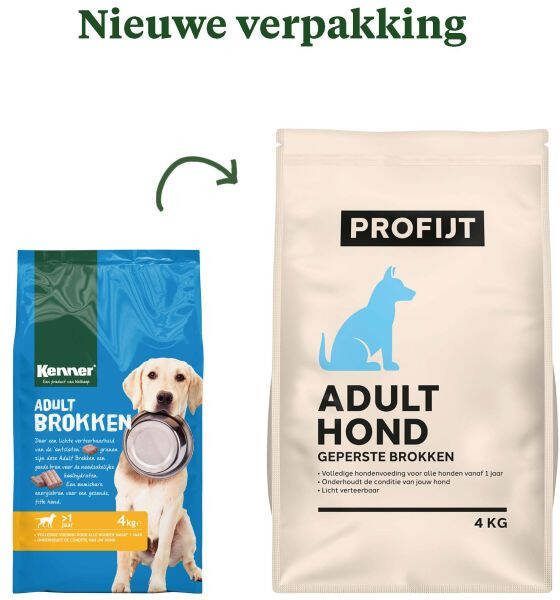 Profijt Adult Geperste brokken Hondenvoer 4 kg