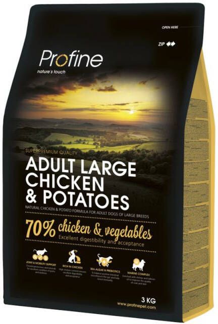 Profine Adult Large Breed Hondenvoer Kip Aardappel 3 kg