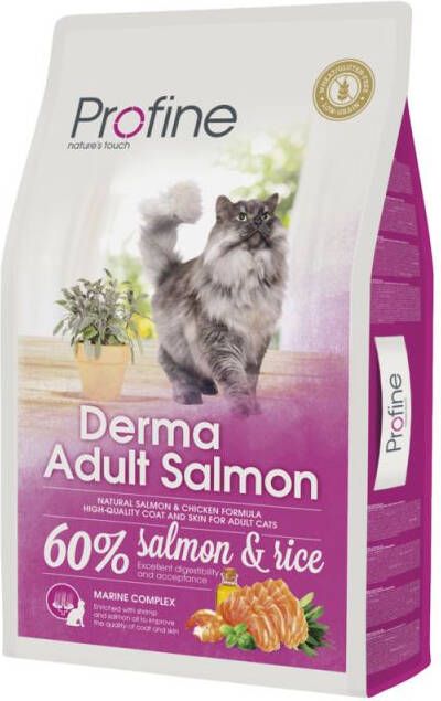 Profine Derma Adult Salmon Kattenvoer Zalm Rijst 10 kg