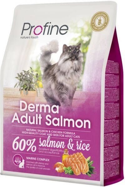 Profine Derma Adult Salmon Kattenvoer Zalm Rijst 2 kg