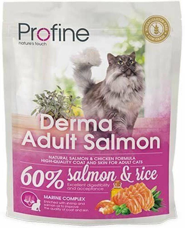 Profine Derma Adult Salmon Kattenvoer Zalm Rijst 300 gram