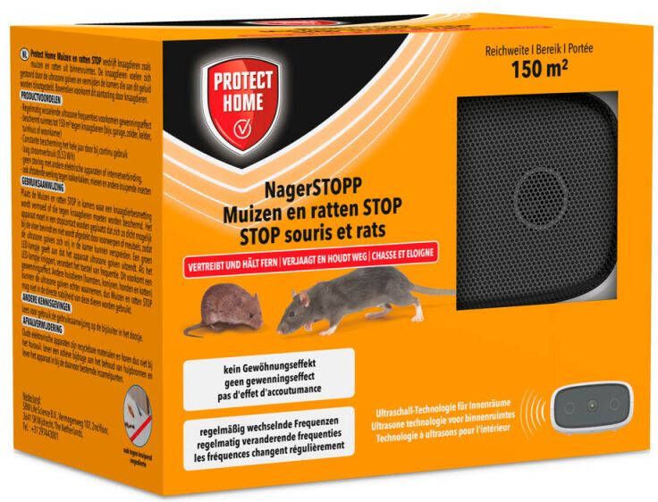 Protect Home Muizen en ratten STOP Ultrasoon muizenverjager 150 m² doos 1 stuk