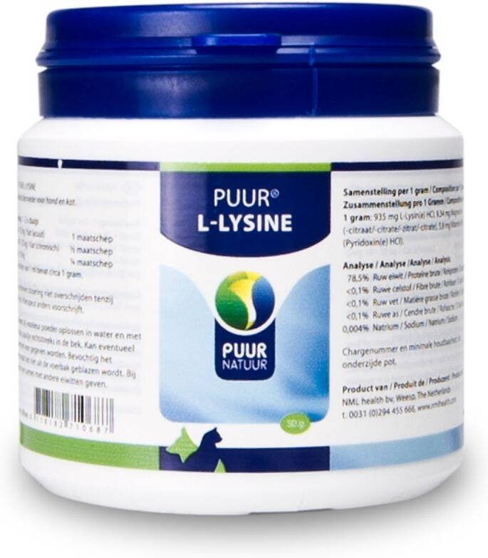 Puur L-Lysine Voedingssupplement 50 gram