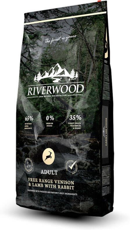 Riverwood Adult Hondenvoer Hert Lam 12 kg