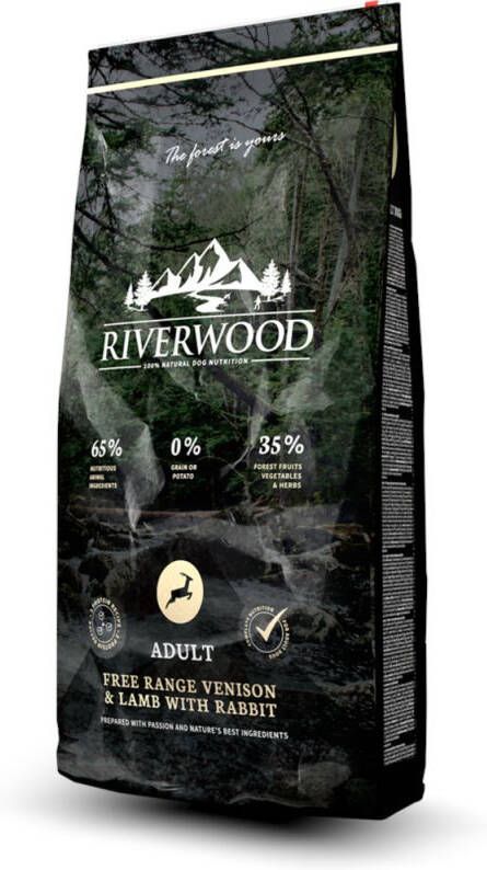 Riverwood Adult Hondenvoer Hert Lam 2 kg