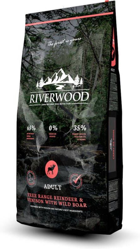 Riverwood Adult Hondenvoer Rendier Hert 12 kg