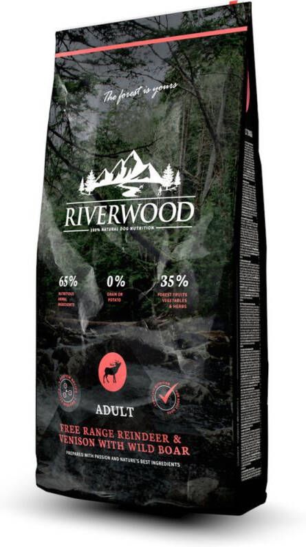 Riverwood Adult Hondenvoer Rendier Hert 2 kg