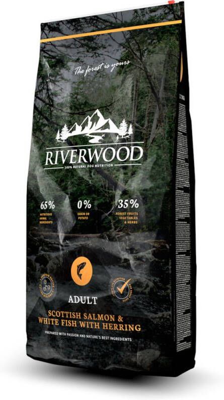 Riverwood Adult Hondenvoer Zalm Witvis 2 kg