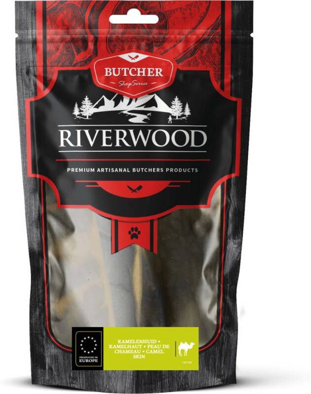 Riverwood Butcher Shop Series Kamelenhuid Hondensnack Zak 200 gram