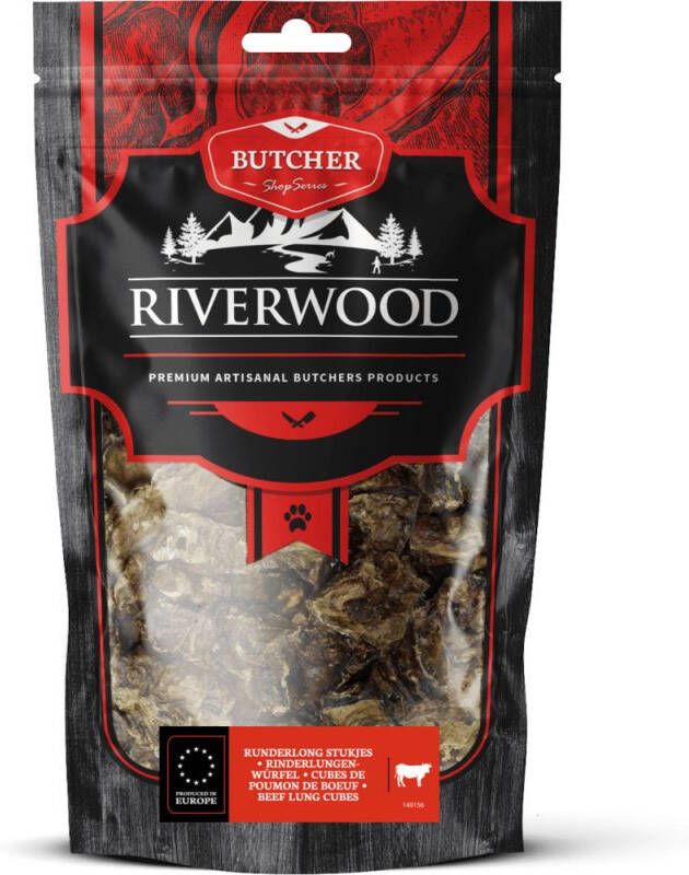 Riverwood Butcher Shop Series Runderlong Hondensnack Rund Zak 150 gram