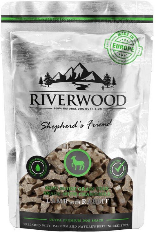 Riverwood Chef's Choice Semi Moist Hondensnack Lam Konijn Zak 200 gram