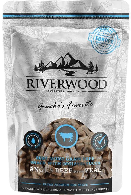 Riverwood Chef's Choice Semi Moist Hondensnack Rund Kalf Zak 200 gram