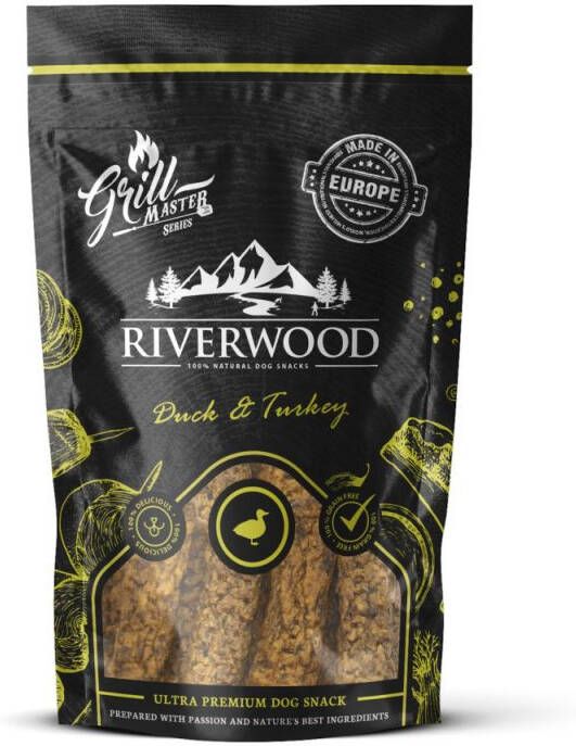 Riverwood Grillmaster Series Hondensnack Kalkoen Eend Zak 100 gram