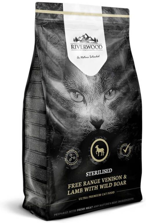 Riverwood Sterilised Kattenvoer Hert Lam 2 kg