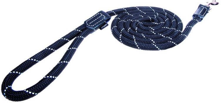 Rogz Rope Hondenriem Zwart Nylon Large 180 cm