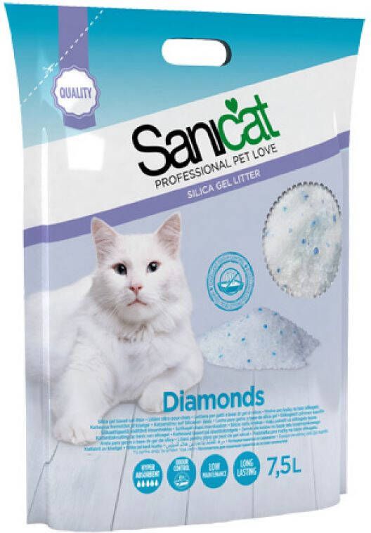 Sanicat Diamonds Kattenbakvulling Grof 7 5 L