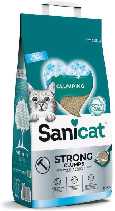 Sanicat Strong Clumps Kattenbakvulling Heel fijn 10 kg