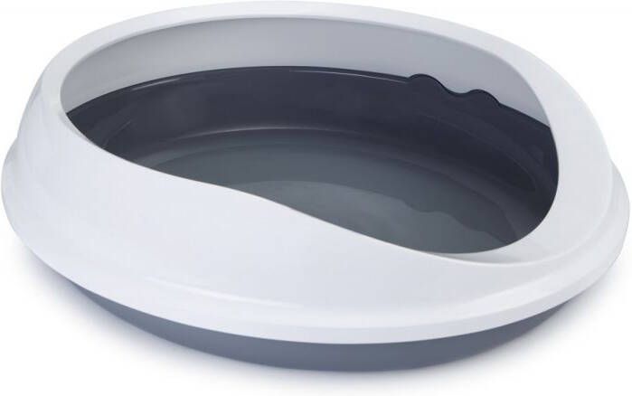 Savic Figaro Ovaal Kattenbak 46x55x40cm Grijs Wit