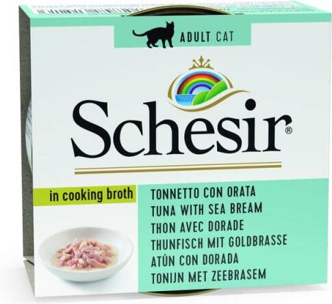 Schesir Bouillon Kattenvoer Tonijn 70 gram