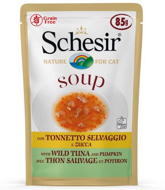 Schesir Soup Kattenvoer Tonijn Groente 85 gram