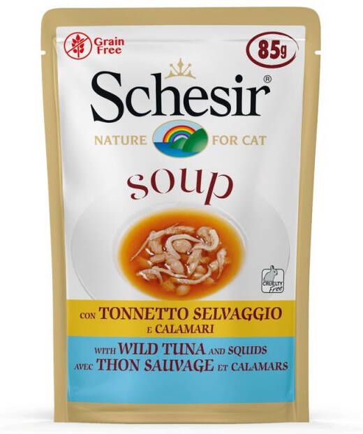 Schesir Soup Kattenvoer Tonijn Vis 85 gram