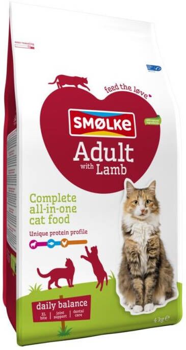 Smolke Adult Kattenvoer Lam Kip 4 kg