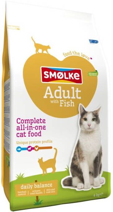 Smolke Adult Kattenvoer Vis 4 kg