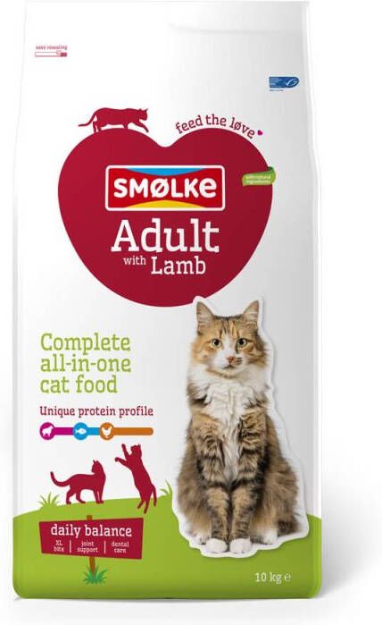 Smolke Adult lam Kattenvoer Kip 10 kg