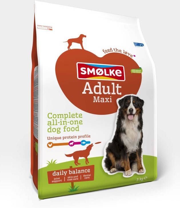 Smolke Adult Maxi Hondenvoer Kip Lam 3 kg