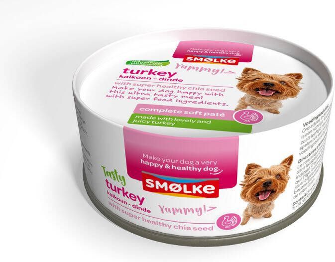 Smolke Complet Soft Paté Hondenvoer Kalkoen 125 gram