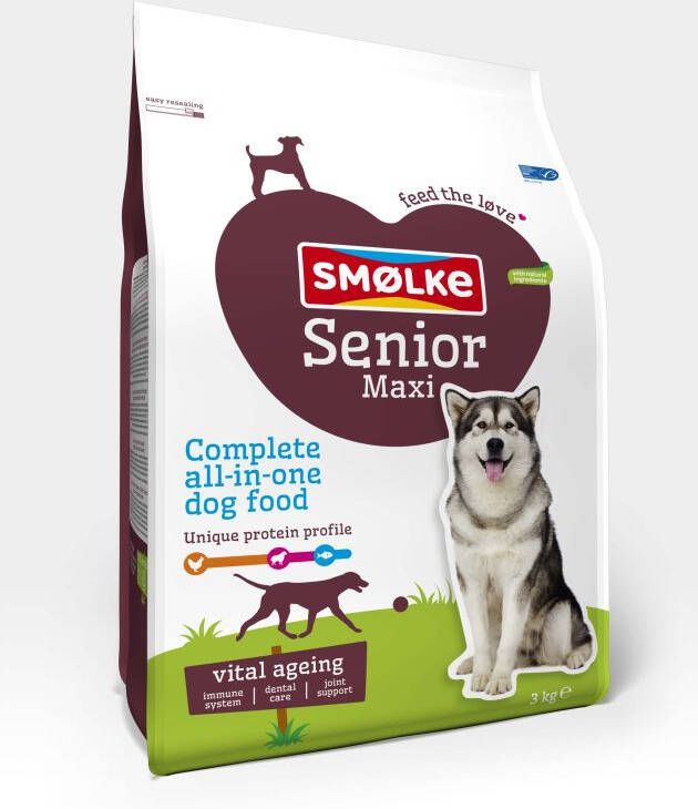 Smolke Senior Maxi Hondenvoer Kip Lam 3 kg