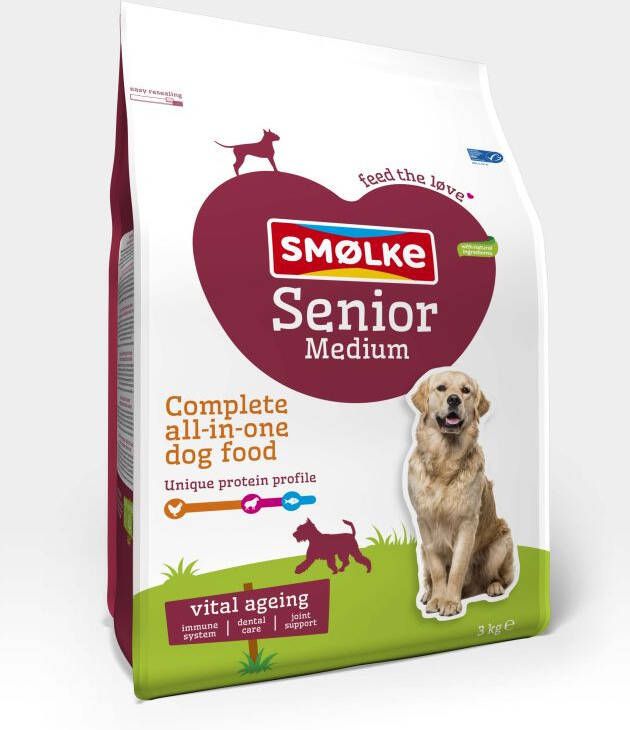 Smolke Senior Medium Hondenvoer Kip Lam 3 kg