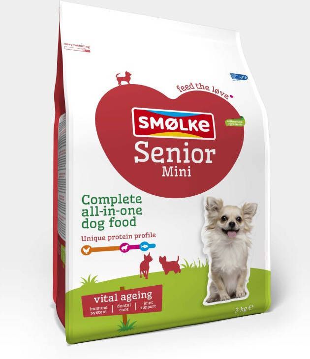 Smolke Senior Mini Hondenvoer Kip Lam 3 kg