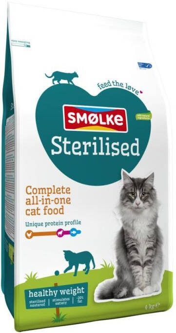 Smolke Smølke Sterilised Kattenvoer Kip Vis 4 kg