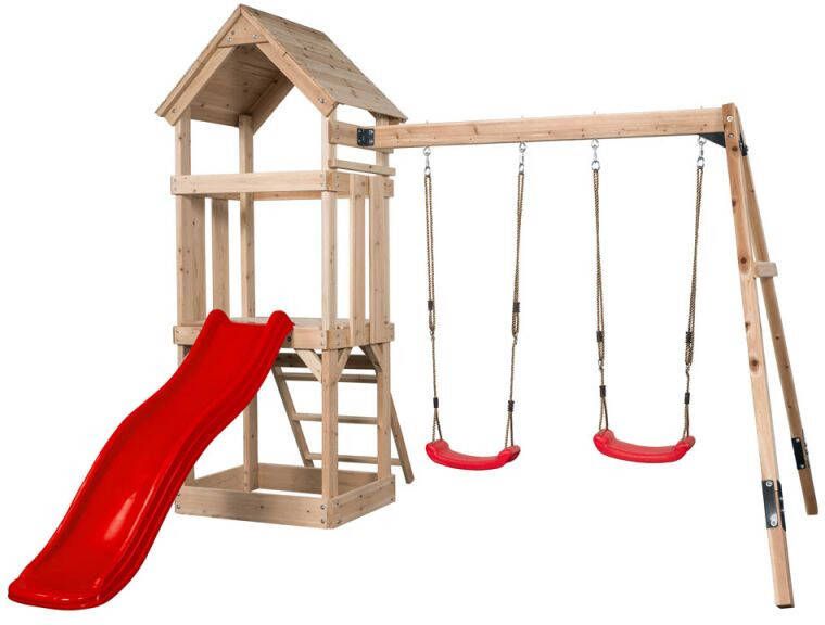 Swing King Swingking Speeltoestel Noa Met Glijbaan Rood 265cmx280x234cm