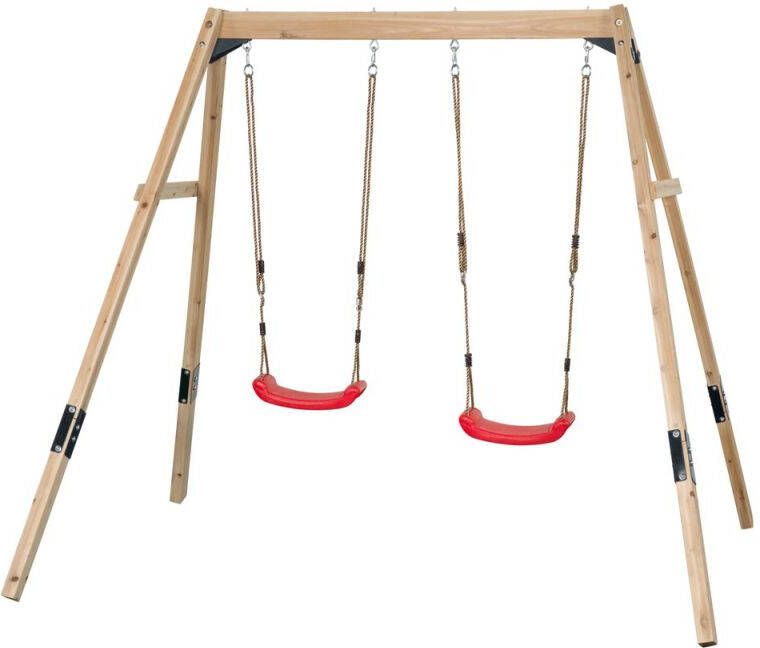 Swing King Swingking Schommel Olivia Hout Met 2 Schommelzitjes 230x200x203cm