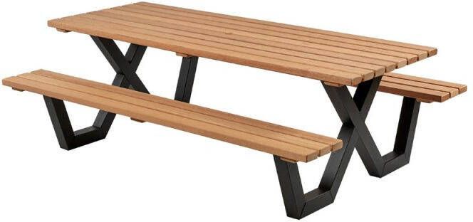 Talen Buitenmeubelen Talen picknicktafel Hardhout Metalen frame 230×160 cm