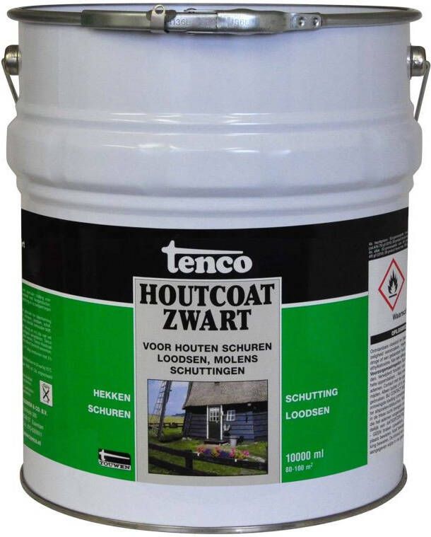 Tenco Houtcoat Zwart Coating Zwart 10 L