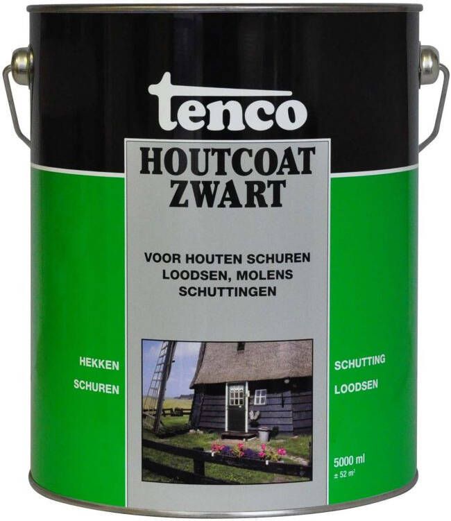 Tenco Houtcoat Zwart Coating Zwart 5 L