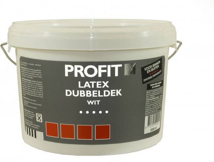 Tenco Profit Latex Dubbeldek Wit Verf Wit 2 5 L