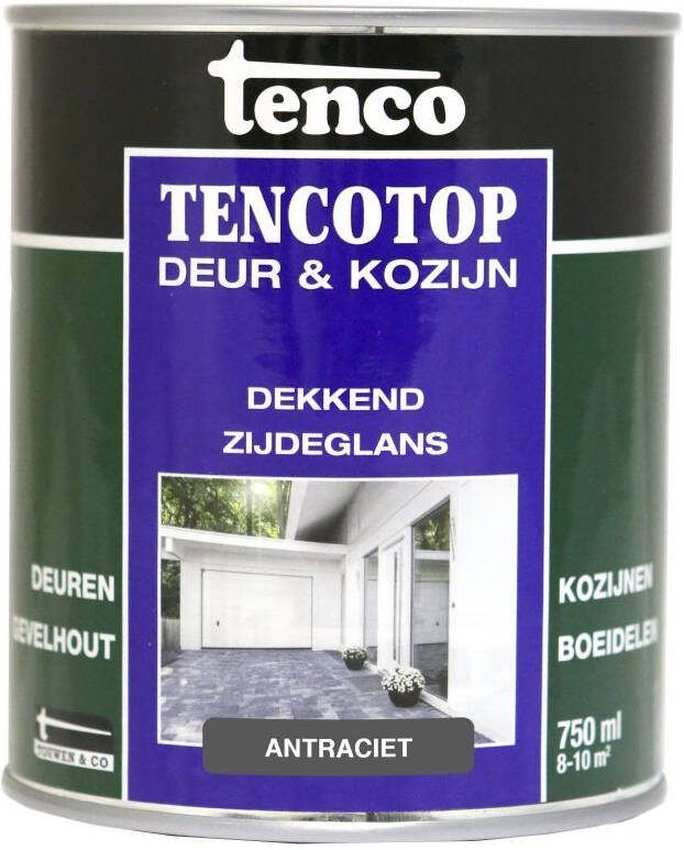 Tenco top Verfbeits Deur & Kozijn Dekkend Zijdeglans Antraciet 0 75l