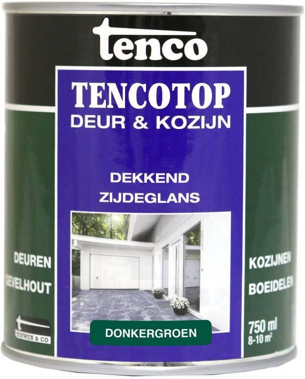 Tenco top Verfbeits Deur & Kozijn Dekkend Zijdeglans Donkergroen 0 75l