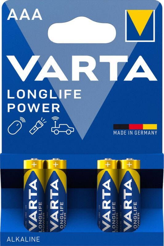 Varta batterij AAA 4x alkaline longlife power