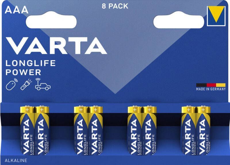 Varta AAA Longlife Batterij 8 stuks